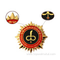 gold plated authority customize die casting badge